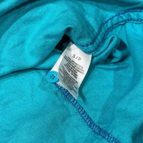 Aeropostale Fitted Teal Blue Long Sleeve Button Down Collared Shirt Women's S - Picture 13 of 13